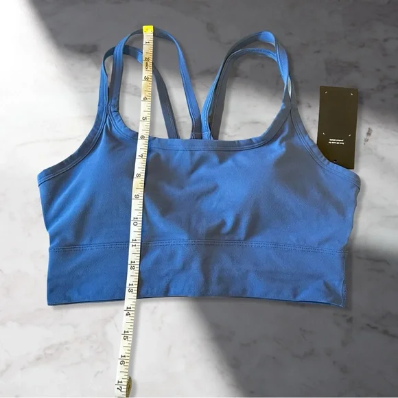 NWT Fabletics Principal Longline Medium Impact Sports Bra In Classic Indigo Sz M - Picture 10 of 11